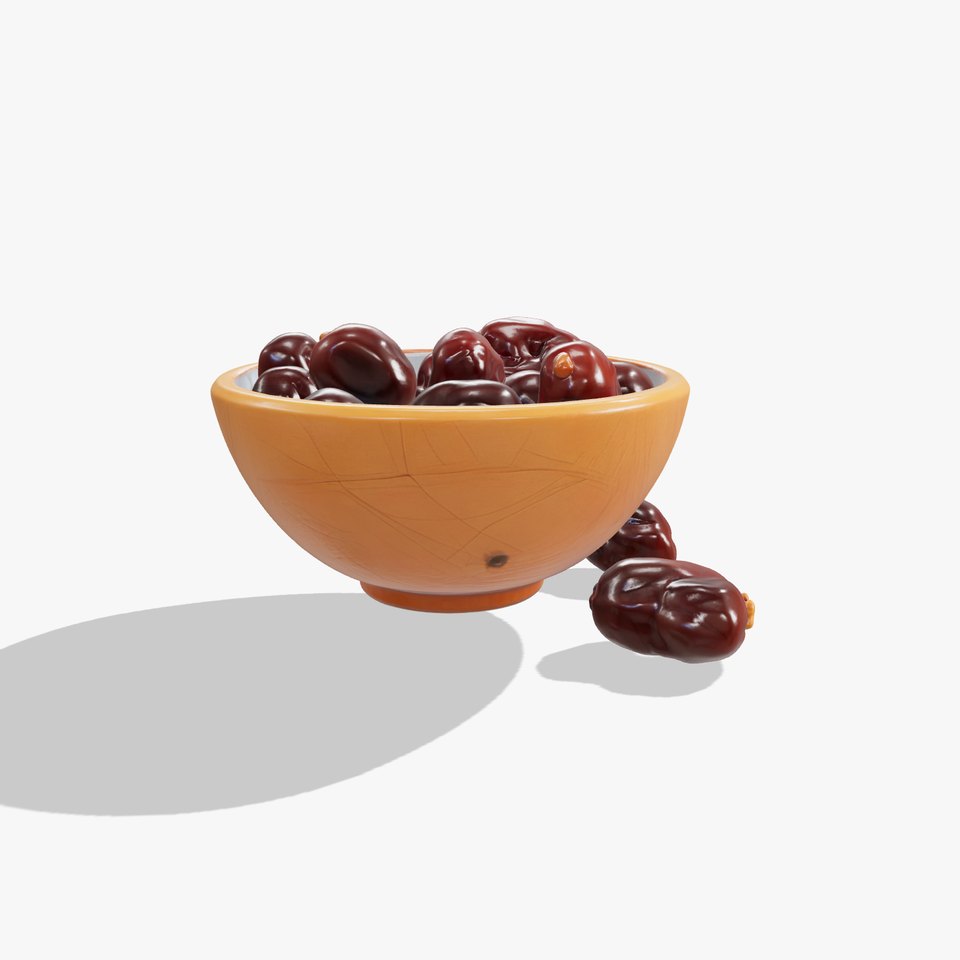 Natural Grain Date Bowl model pack
